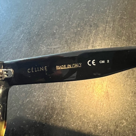 Celine Flattop Two-Tone Shield Sunglasses. Good Condition. No box - Picture 5 of 6